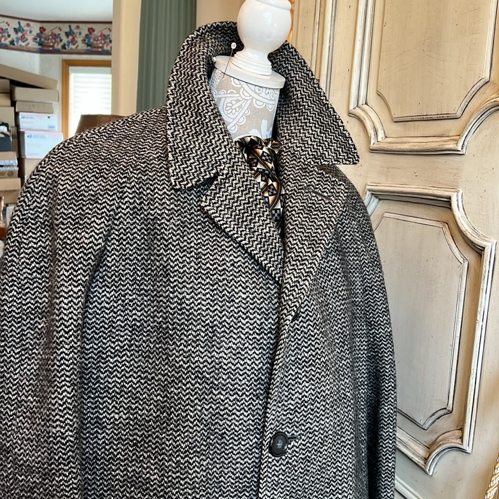 BRITISH TWEED CUSTOM TOP COAT MEN’S SZ XLG 44R FROM SAMUEL MARTIN LTD LONDON UK - Picture 13 of 14